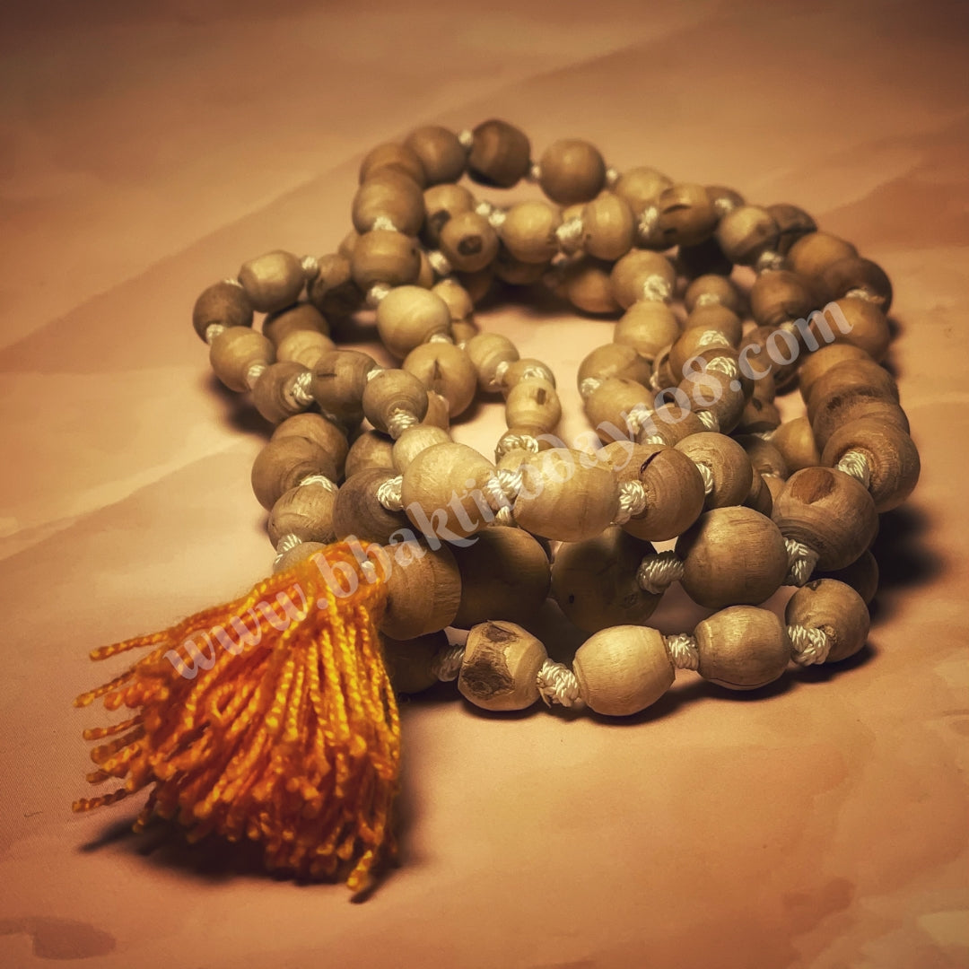 Original Pure Tulsi Japa Mala with 108 beads, ideal for mantra chanting and devotional meditation.
