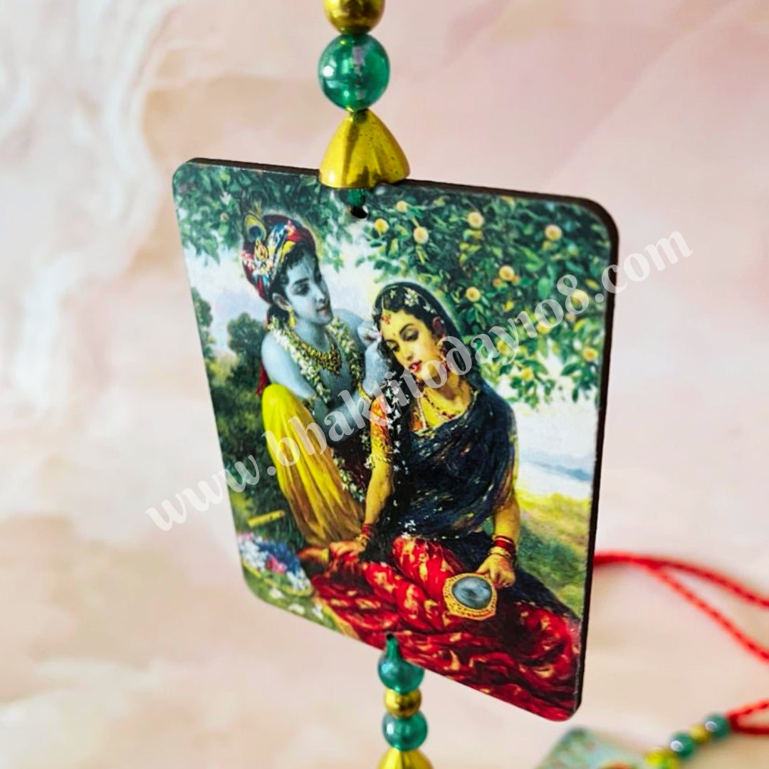 Assorted spiritual car and door hangings featuring various devotional designs, ideal for adding sacred charm and protection to your vehicle or home entrance.