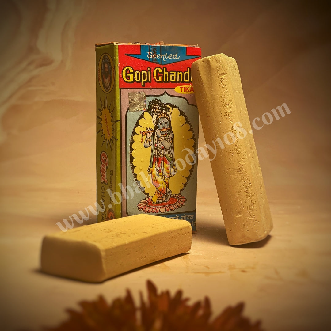 Gopi Chandan Tilak for devotees, symbolizing purity, devotion, and spiritual connection with Lord Krishna.
