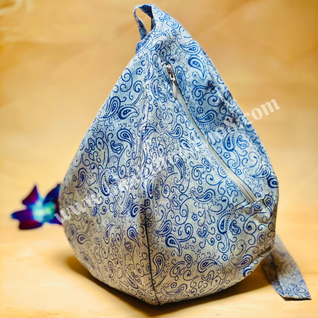 Pure Cotton Printed Japa Bead Bag – Handcrafted, Eco-Friendly, Perfect for Tulsi & Neem Mala | Buy Online at BhaktiToday108.com