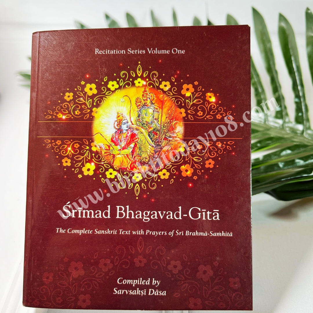Compact edition of the Bhagavad Gita – pocket-sized spiritual book for daily reading, meditation, and gifting.