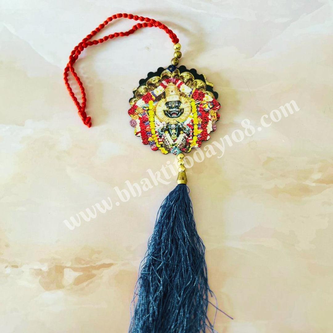 Assorted spiritual car and door hangings featuring various devotional designs, ideal for adding sacred charm and protection to your vehicle or home entrance.