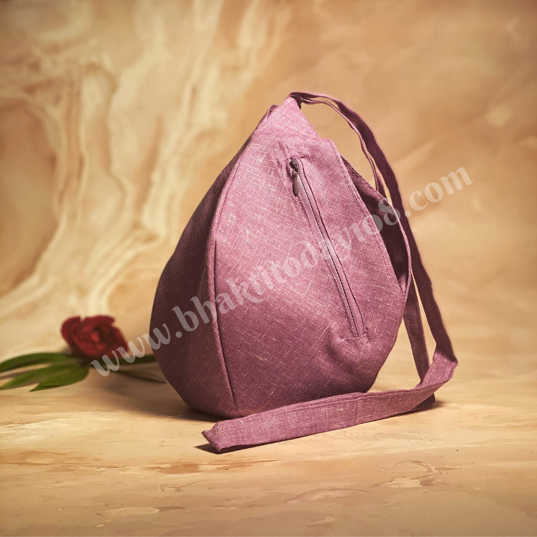Plain Pure Khadi Japa Bead Bag – Handwoven, Eco-Friendly, Ideal for Tulsi & Neem Mala | Buy Online at BhaktiToday108.com