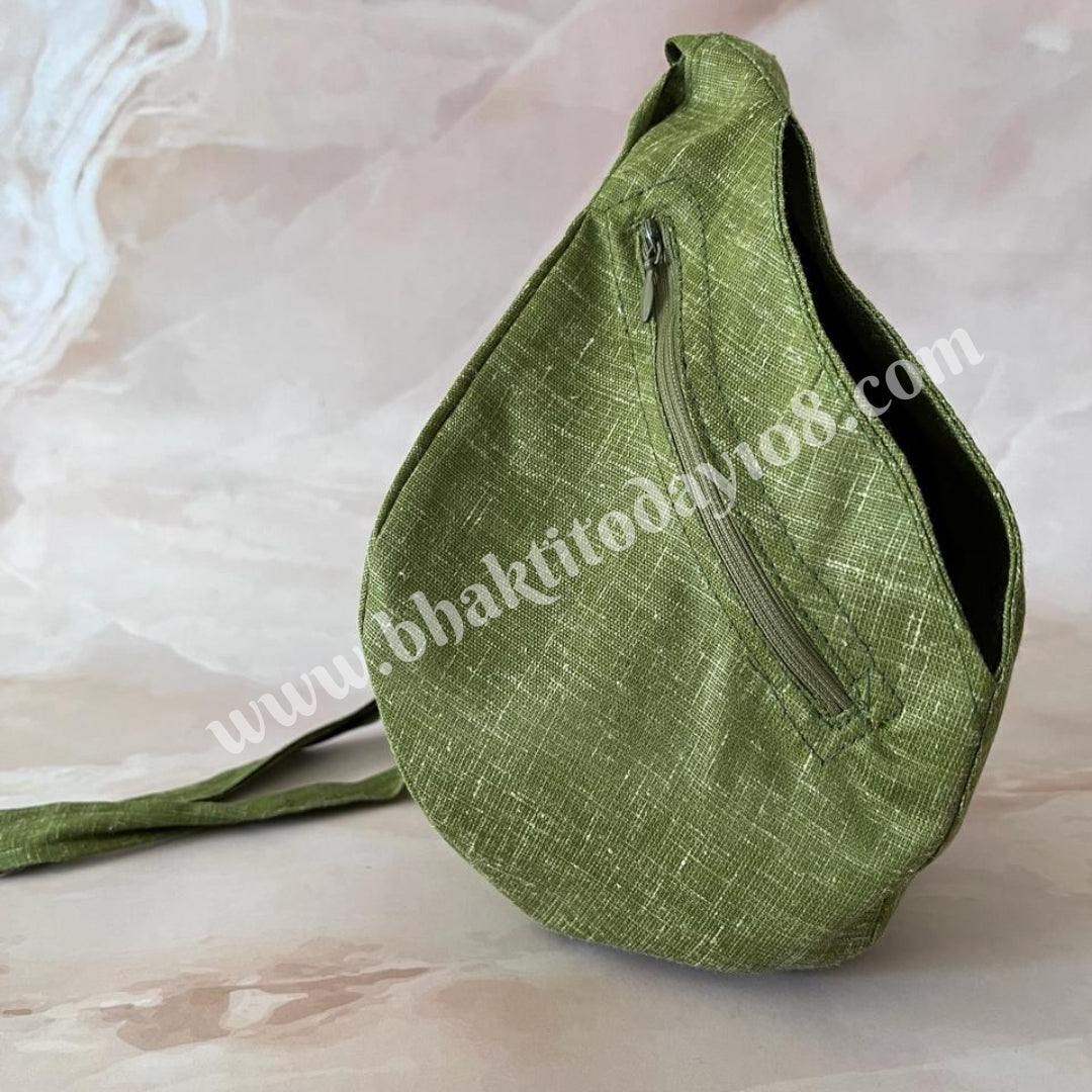 Plain Pure Khadi Japa Bead Bag – Handwoven, Eco-Friendly, Ideal for Tulsi & Neem Mala | Buy Online at BhaktiToday108.com