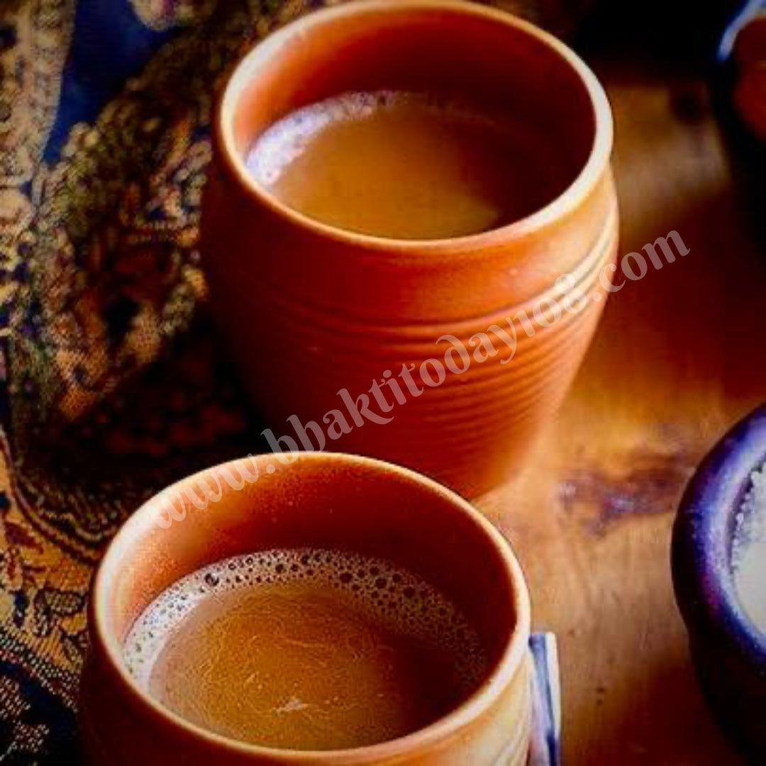 A packet of Brijwasi Chai, a caffeine-free herbal tea blend, labeled "Tea - Brijwasi Chai - NO Caffeine," ideal for a calming and natural beverage experience.