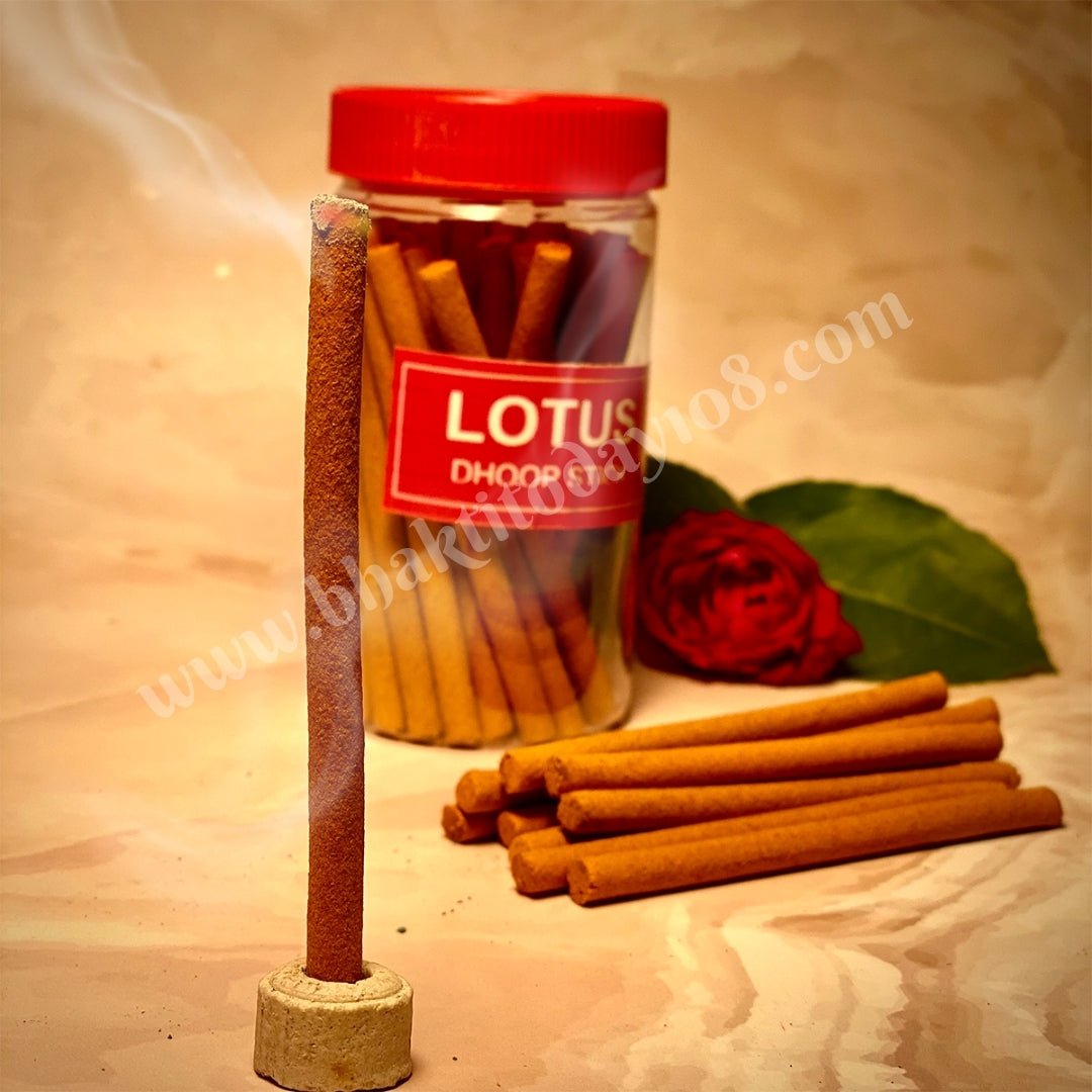 Lotus No Bamboo Agarbatti – Fragrant incense sticks made from natural lotus flowers, offering a refreshing and calming aroma. Bamboo-free design for an eco-friendly and sustainable experience, ideal for meditation, prayer, and creating a peaceful atmosphere.