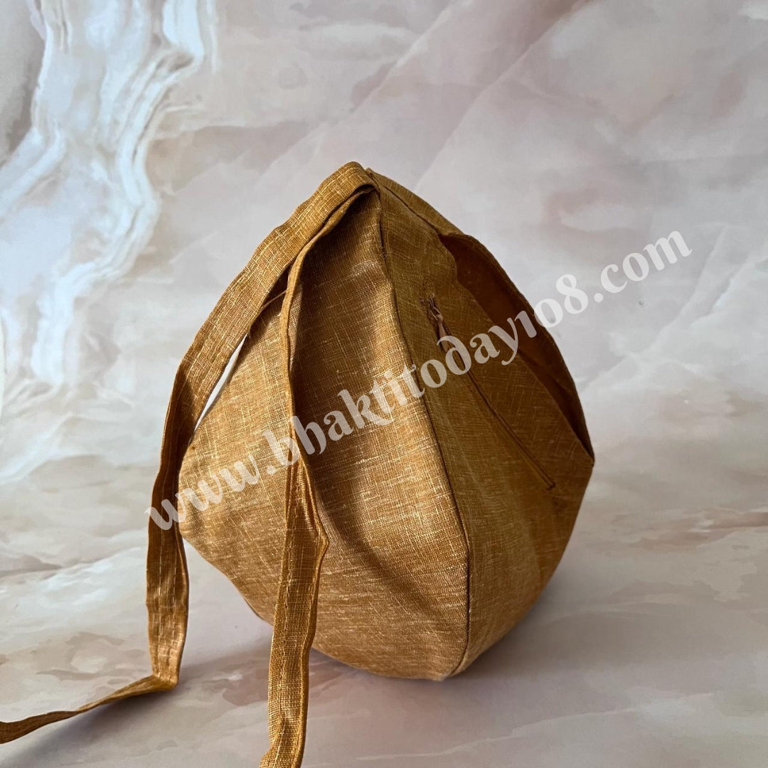 Plain Pure Khadi Japa Bead Bag – Handwoven, Eco-Friendly, Ideal for Tulsi & Neem Mala | Buy Online at BhaktiToday108.com