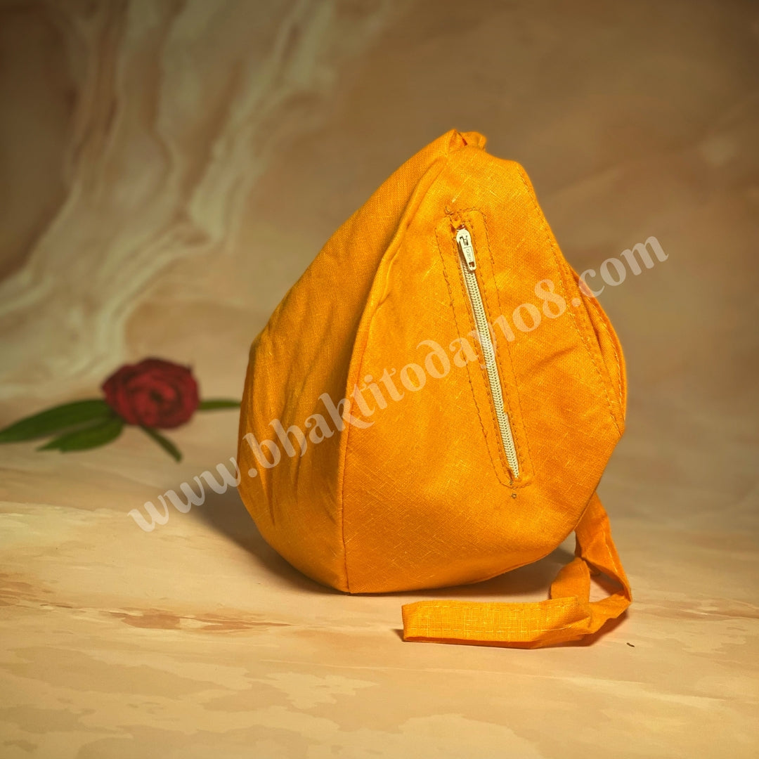Plain Pure Khadi Japa Bead Bag – Handwoven, Eco-Friendly, Ideal for Tulsi & Neem Mala | Buy Online at BhaktiToday108.com