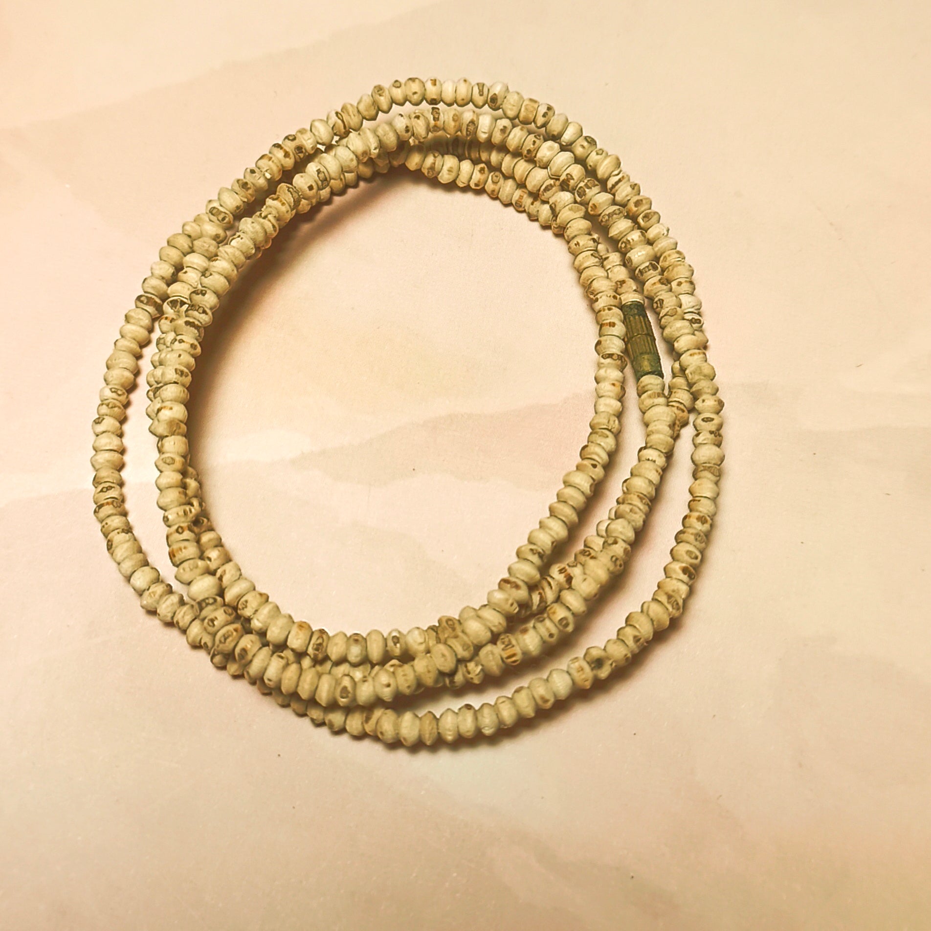 2 Round Tulsi Kanthi Mala – Handcrafted Sacred Tulsi Wood Necklace for Devotees, Ideal for Meditation, and Daily Wear.