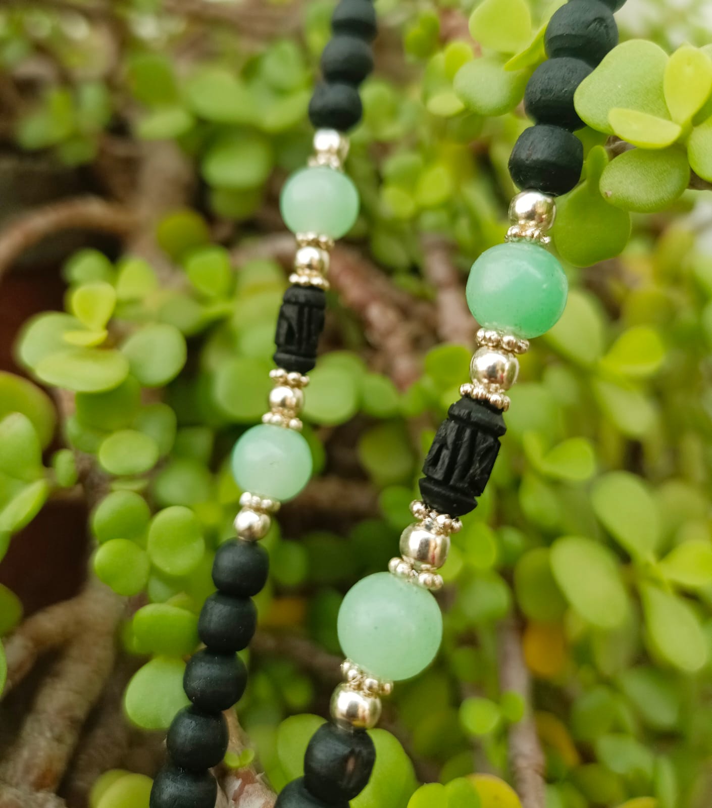 Designer Jagannath Tulsi Mala with Pure Vrindavan Tulsi Beads, Silver & Pearl Accents, and Jagannath Locket – A Sacred Protection Kavach for Devotion & Spiritual Connection.