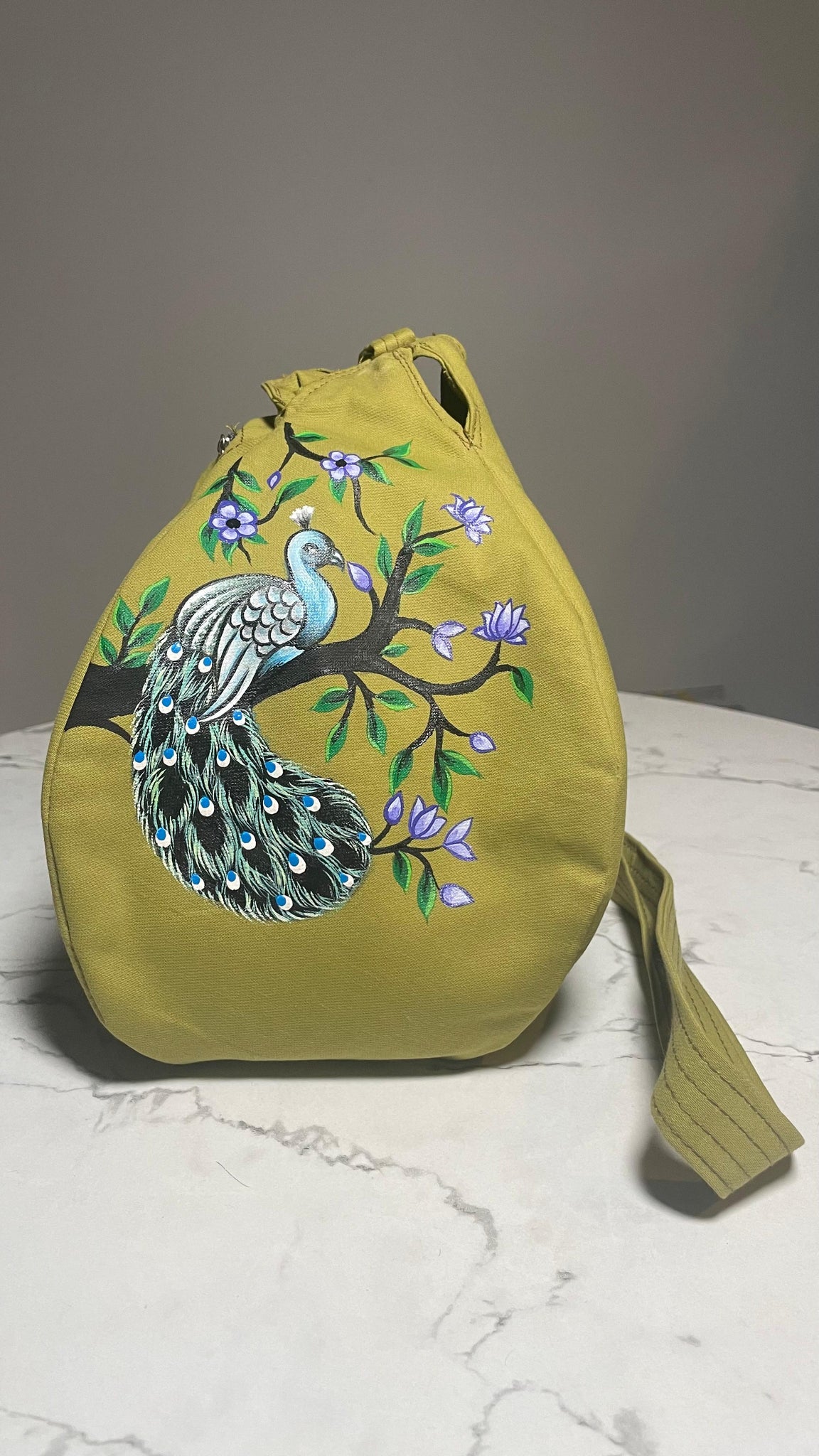 Hand Painted Japa Bag (Design 2)