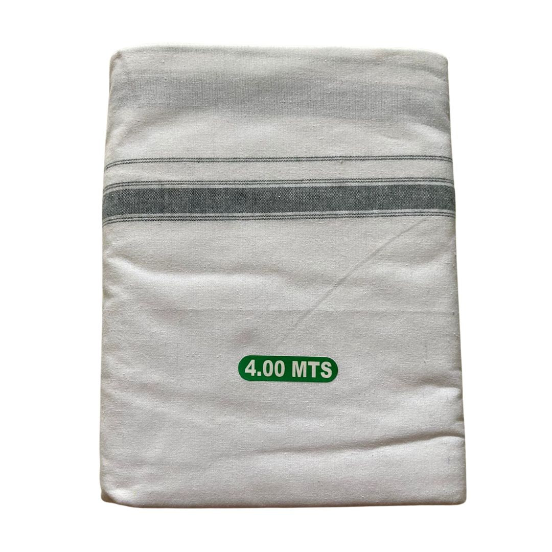 Traditional men's cotton dhoti made from soft, breathable fabric, featuring a simple and elegant design ideal for religious ceremonies, festivals, or everyday ethnic wear.