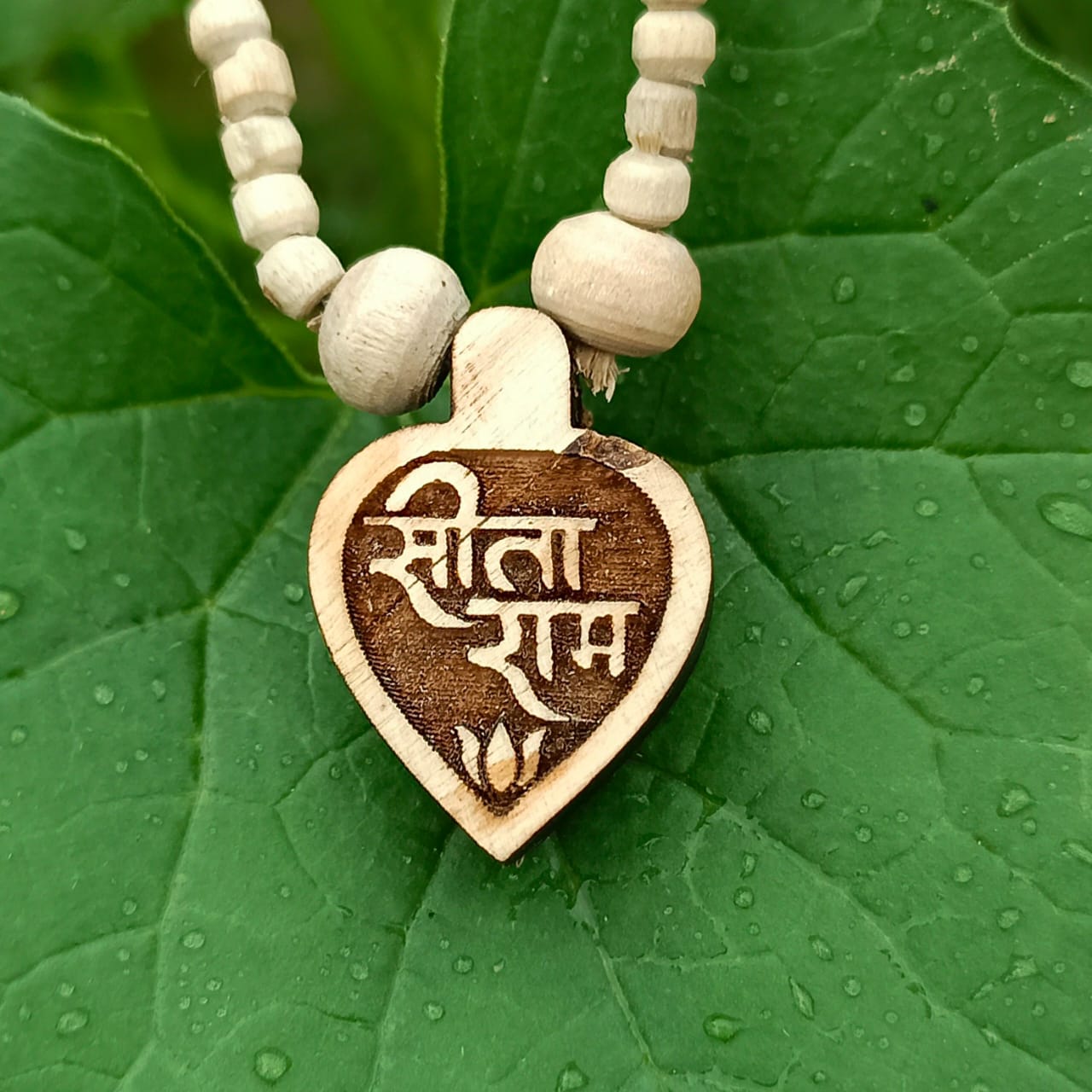 Sita Ram Naam Tulsi Kanthi Mala – Pure Vrindavan Tulsi beads with Sita Ram Naam lockets, offering spiritual protection, devotion, and divine blessings.
