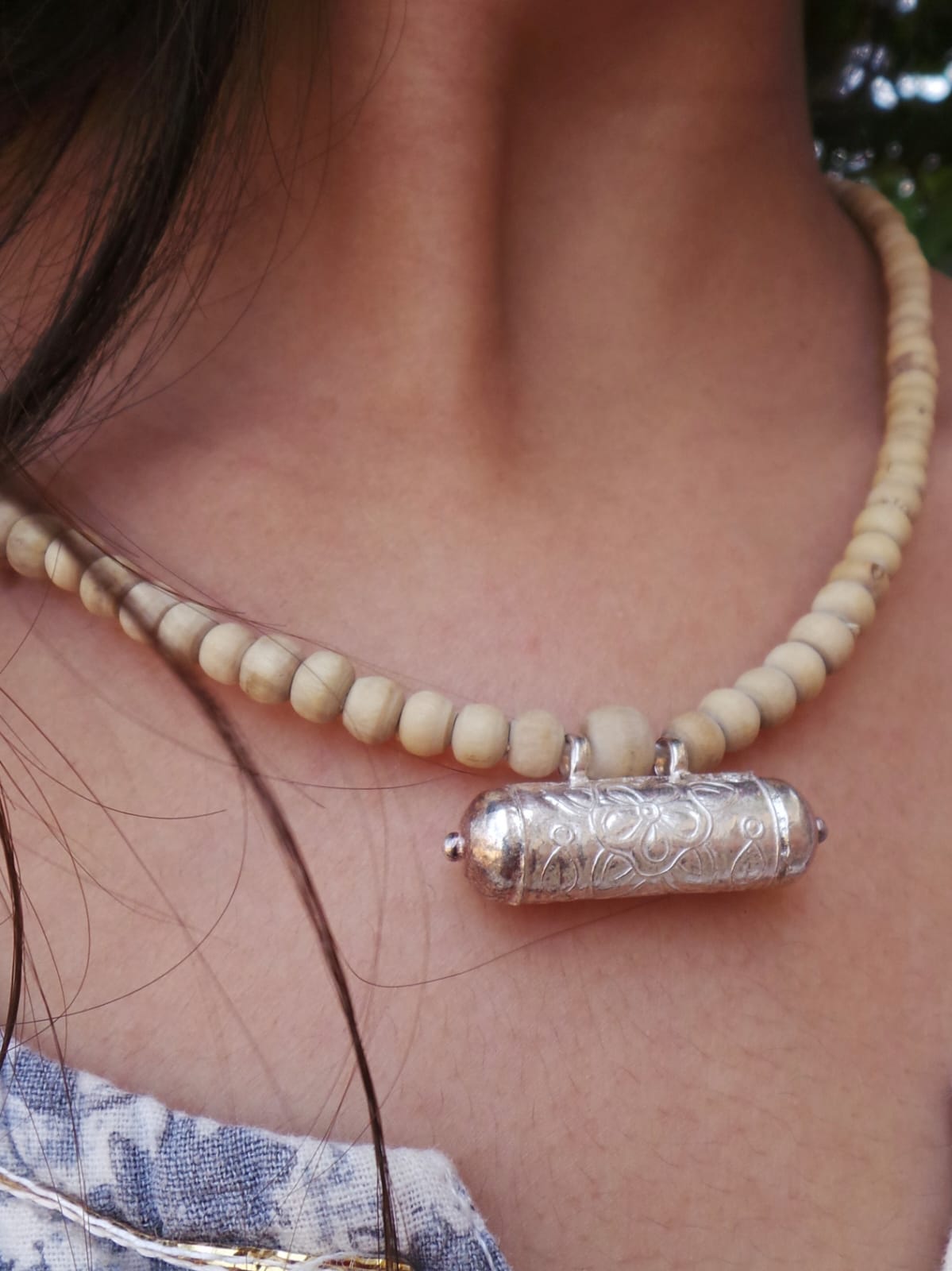 Mayapur Narasimha Tulsi Mala with Narasimha Kavach Locket – Handcrafted from pure Vrindavan Tulsi beads, offering divine protection and spiritual strength.