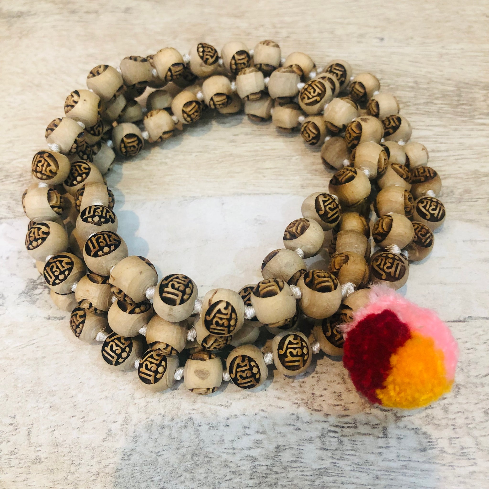Special Radha Naam Tulsi Japa Mala 108 Beads